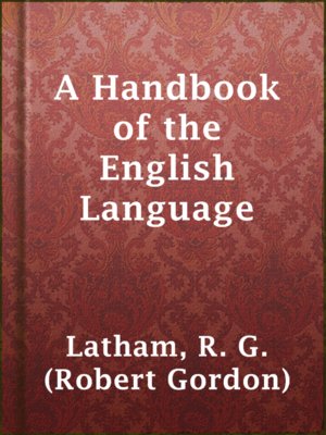 cover image of A Handbook of the English Language
